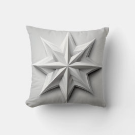 Chic Gray and White Star Kissen