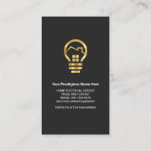 Chic Gray Black Layers Gold Tab Electrical Visitenkarte (Rückseite)