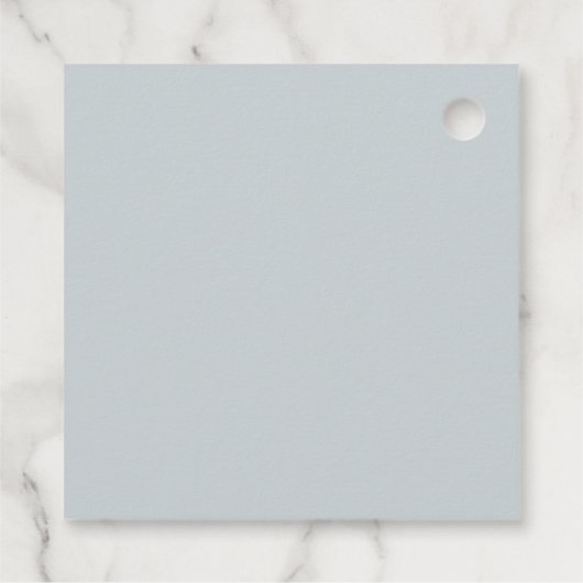 Chic Gray Blue Anemone Blume danke Ihnen Hochzeit Geschenkanhänger (Rückseite)