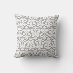 Chic Gray Damask Kissen