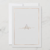 Chic Gray Gold Confetti Border Bachelorette Einladung (Rückseite)