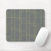 Chic Gray & Gold Geometric Glam Mousepad (Mit Mouse)