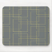 Chic Gray & Gold Geometric Glam Mousepad (Vorne)