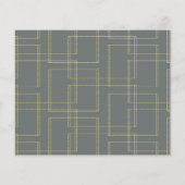Chic Gray & Gold Geometric Glam Save the Date (Rückseite)