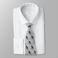 Chic Gray Ice Hockey Sport Neck Tie