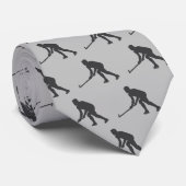 Chic Gray Ice Hockey Sport Neck Tie Krawatte (Gerollt)