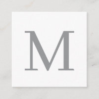 Chic Gray Initial Letter Monogram Modern