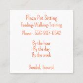 Chic Gray Leopard Print Business Card Quadratische Visitenkarte (Rückseite)