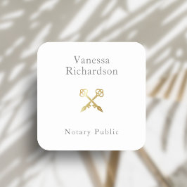 Chic Gray Minimal Gold Crossed Skelett Wichtiger N Quadratischer Aufkleber