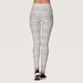 Chic Gray Mirrored Helix Pattern Leggings (Rückseite)