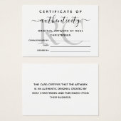 Chic Gray Monogram Certificate of Authenticity (Vorne & Hinten)