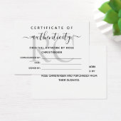 Chic Gray Monogram Certificate of Authenticity (Schreibtisch)