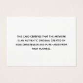 Chic Gray Monogram Certificate of Authenticity (Rückseite)