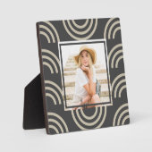 Chic Gray Rainbow Foto Fotoplatte (Vorderseite)