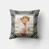 Chic Gray Rainbow Foto Kissen (Rückseite)