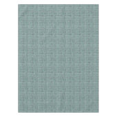Chic Gray Seafoam Blue Green Boucle Woven Muster Tischdecke (Vorderseite)
