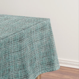 Chic Gray Seafoam Blue Green Boucle Woven Muster Tischdecke