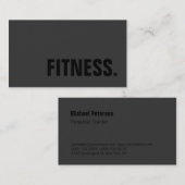 Chic Gray Stylish Black Trainer Business Card Visitenkarte (Vorne/Hinten)