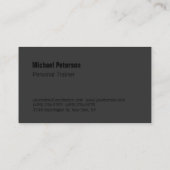 Chic Gray Stylish Black Trainer Business Card Visitenkarte (Rückseite)