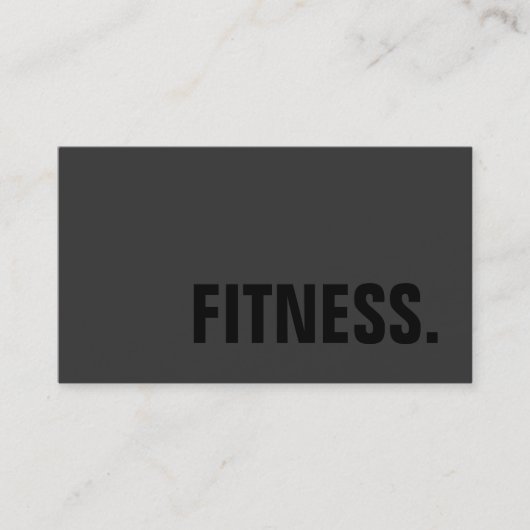 Chic Gray Stylish Black Trainer Business Card Visitenkarte (Vorderseite)