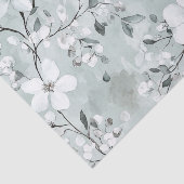 Chic Gray White Blume Brautparty Seidenpapier (Ausschnitt)
