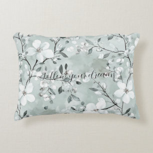 Chic Gray White Blume Dekokissen