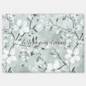 Chic Gray White Blume Magnet (Vorderseite)