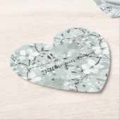 Chic Gray White Blume Untersetzer (angewinkelt)