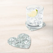 Chic Gray White Blume Untersetzer (Vor Ort)