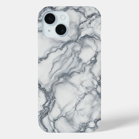 Chic Gray & White Marmor Look Glamour Case-Mate iPhone Hülle (Rückseite)