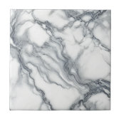 Chic Gray & White Marmor Look Glamour Fliese (Vorderseite)