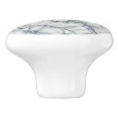 Chic Gray & White Marmor Look Glamour Keramikknauf (Seitenansicht)