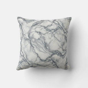 Chic Gray & White Marmor Look Glamour Kissen