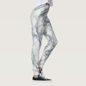 Chic Gray & White Marmor Look Glamour Leggings (Rechts)