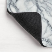 Chic Gray & White Marmor Look Glamour Mousepad (Ecke)