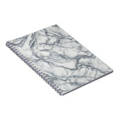 Chic Gray & White Marmor Look Glamour Notizblock (Rechte Seite)