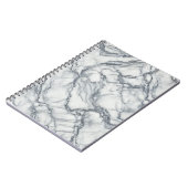 Chic Gray & White Marmor Look Glamour Notizblock (Linke Seite)