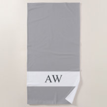 Chic Gray White Mit Monogramm