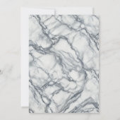Chic Gray & White Trendy Marble Glam Wedding Einladung (Rückseite)