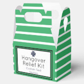 Chic Green and Navy Hangover Relief Kit Gevor Box Geschenkschachtel (Geöffnet)