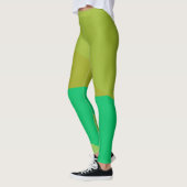 Chic Green Angles Leggings (Links)