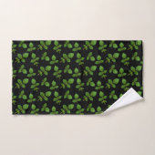 Chic Green Blätter auf Black Badhandtuch Set (Handtuch)