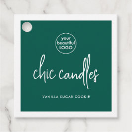 Chic Green Candle Hang Tag mit Logo Geschenkanhänger