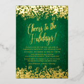 Chic Green Chef für die Feiertage Foil Einladung (Vorderseite)