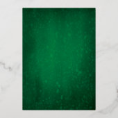 Chic Green Chef für die Feiertage Foil Einladung (Rückseite)