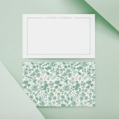 Chic Green Ditzy Floral Personalisiert Stationery Mitteilungskarte