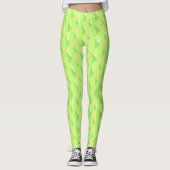 Chic Green Fade Abstrakt Leggings (Vorderseite)