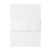 Chic Green Floral Frame Monogram Wedding Envelope Einladungsbanderole (Rückseitenbeispiel)