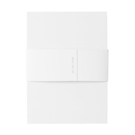 Chic Green Floral Frame Monogram Wedding Envelope Einladungsbanderole (Rückseitenbeispiel)