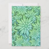 Chic Green Floral Wedding Einladung (Rückseite)